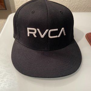 RVCA Mens VA Sport Flexfit Hat - Black/White